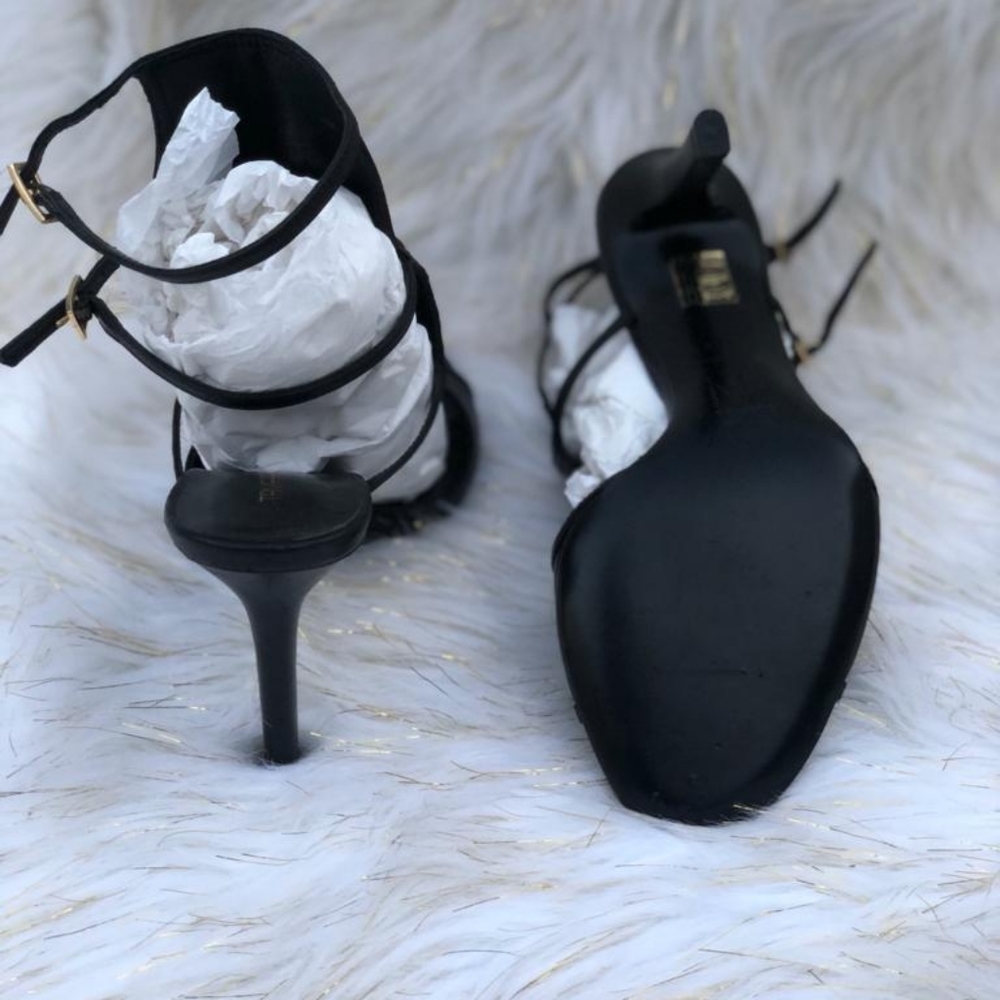 Tamara Mellon Black Trouble Maker Sandals - Picture 3 of 4